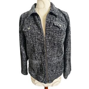 Christopher Banks Geometric Print Zip Up Jacket Medium